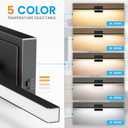 VOLISUN Modern Bathroom Vanity Light 48 inch, Rotatable, 30W Dimmable 5CCT Led Bathroom Light Fixture Over Mirror, Black Bar Vanity Light for Bathroom Mirror Cabinets-ETL Certificated