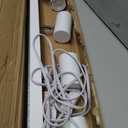 Plug in Track Lighting, LED Track Light Kit, White 5-Light Large Track Lights for Kitchen, 15 FT Cord,30" Large Ceiling Spotlight, Rotatable Wall Mount Light Head for Bedroom Hallway Living Room