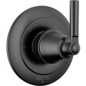 Delta Faucet Saylor Black 3-Setting Shower Handle Diverter Trim Kit, Diverter Valve Trim Kit, Shower Diverter Kit, Matte Black T11835-BL (Valve Not Included)