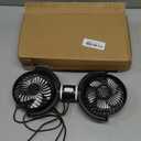 USB Car Fans for Backseat for Kids, Quiet 3 Speed Independently Controlled, 360 Rotate Dual Head Car Seat Fan with Strong Wind to Promote Air Circulation, for SUV, Sedan & Truck