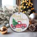 2 x 2025 Merry Christmas Tree Ornament  Festive Keepsake Gift for Family, Friends, Stocking Stuffers, Thanksgiving & New Year (T21)