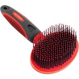 Tuff Pupper Round Bristle Soft Brush for Dogs and Cats | Gentle Grooming for Short or Long Hair | Soft Pin Tool for Sensitive Skin | Detangle & Remove Loose Fur | For Dematting & Detangling Undercoat