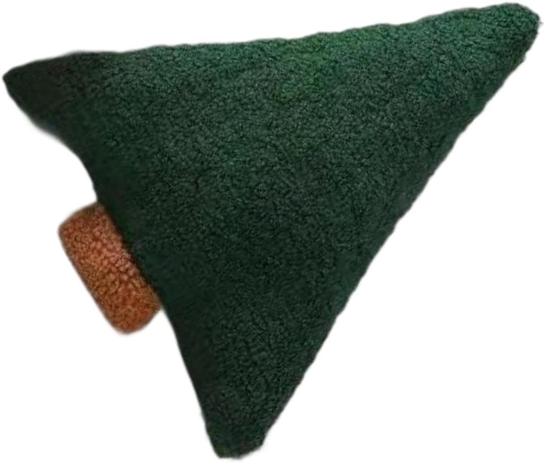 Christmas Tree Pillow  Soft Vintage Cushion, Cute Holiday Decor | Decorative Couch Pillow for Home, Office, Dorm, Sofa, Indoor Porch, Party Room, Winter Celebration, Holiday Seasonal Accent