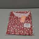 PLOKNRD Summer Dress Casual Beach Short Sleeve Fit T Shirt Sundresses Flowy Cover Ups, Red White Flower-XL 