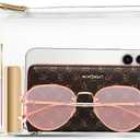 Stadium Approved Bags for Women -Shoulder Bags PVC Purse, Concert Bag (Clear-gold Chain)
