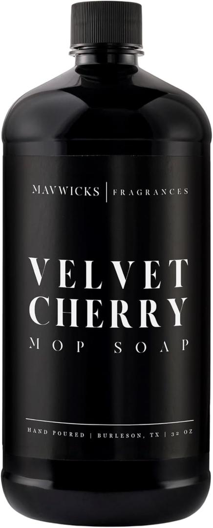 Fragrances - Luxury Mop Soap (Velvet Cherry) 32 Oz  Velvet Cherry Scented Floor Cleaner for Mopping  Pet Safe, Best Smelling Mop Detergent for All Surfaces