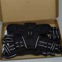 PHOEPET No Pull Dog Harness Medium Reflective Front Clip Vest with Handle,Adjustable 2 Metal Rings 3 Buckles,[Easy to Put on & Take Off](M, Black)