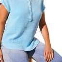 Tribal Womens Short Sleeve Fashion Casual Blouse (M)