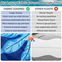 Simgoing Fabric Covered Pool Float Lounge for Adults 2 in 1 Convertible Chair Lounger Large Luxury Inflatable Pool Float Rafts Heavy Duty Mattress with Quick Dry Cover, Electric Air Pump