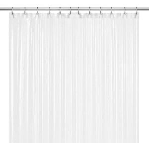 LiBa Bathroom Shower Curtain with 12 Shower Rings- Waterproof Plastic Shower Curtain Premium PEVA Non-Toxic with Rust Proof Grommets Frosted 10G Heavy Duty Bathroom Accessories 72x72