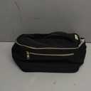 Wandering Nature Large Makeup Bag, Travel Make Up Organizer Cosmetic Brush Bags Case for Women in Fabric,Black,Patent Pending