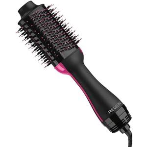 REVLON One-Step Volumizer Hair Dryer and Styler, Improved Motor for Less Frizz, More Shine, and Reduced Heat Damage for Salon Style Round Brush for Blowout, Black