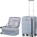 Hanke Hardside Expandable Carry On Luggage, 20 Inch Top Opening Trunk Luggages with Spinner Wheels, All-PC Hard Shell Carry-On Suitcase, Lightweight & TSA Airline Approved (Grey, 46L)