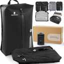 Vacuum Compression Bags for Travel with Usb Electric Pump, Reusable & Space Saver Vacuum Storage Bags with Waterproof Zipper for Duitcase and Backpack, Black