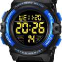Kids Watch,Boys Watch for 3-15 Year Old Boys,Digital Sport Outdoor Multifunctional Chronograph LED 50 M Waterproof Alarm Calendar Analog Watch for Children with Silicone Band,Kids Gift