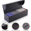 Silph PLC Trading Card Storage Box-[12 Pack], Baseball Hobby Card Holder Case for Sports Cards, Top Loader Storage Box for 800 Cards, 200 Top Loaders, and 50 One Touch