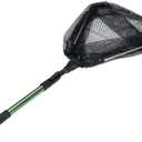 RESTCLOUD Fishing Landing Net with Telescoping Pole Handle, Fishing net Freshwater for Kids Men Women, Extend to 61 Inches, Full Extended