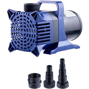 Alpine Corporation 2100 GPH Submersible Water Pump with 33 FT Cord and Adapters for Ponds, Fountains, Waterfalls, and Water Circulation, 192 Watts 20 FT Lift Quiet Operation Vertical/Horizontal