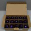 15 Pack Purple LED Bulb S14 Replacement Light Bulbs 2W Plastic Shatterproof Night Bulb E26 Base Purple String Lights Waterproof Vintage Bulb for Halloween Christmas Wedding Party Patio, Purple