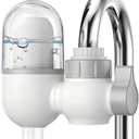 Sinks-Mounted Faucet Filter Efficient Water Purification System Effectively Removes Unpleasant Chlorine Odor And Impurities, Suitable For 15/16 13/15 Inch And 3/4 Inch Kitchen (White)