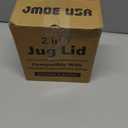 Jmoe USA Improved Jug Lid for Yeti Half Gallon and One Gallon Rambler Jugs | 2 in 1 Replacement Lid | Large Chug Spout and Leakproof Flip Straw | BPA Free Plastic | Includes 4 Straws