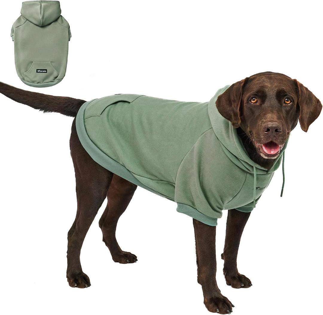 Tuff Pupper Dog Hoodie | Premium Quality Insulated Fabric | Ultra Soft Interior for Superior Comfort | Elastic Cuffs & Drawstring for Warmth | Stretch Fit Suitable for All Breeds (Teal, XL)
