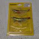TRUSCEND Pre-rigged Fishing Jig Lures for Freshwater and Saltwater, Innovative Super Durable TPE Bass Lures, Lifelike Shrimp Crayfish Swimbait, Weedless Lure for Crappie Trout Walleye, Keep Separately (A-3.5"-0.4oz)