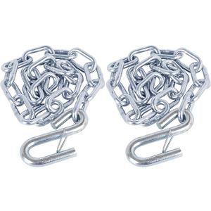 NBJINGYI 3/16" X 27" 2PCS Grade 30 Trailer Boat Gooseneck Safety Chain with Spring Clips with One S Hook