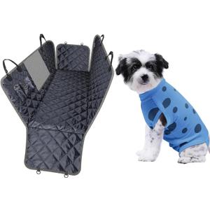 Dog Seat Cover, Standard (54" W x 58" L) Dog Recovery Suit(Blue, Medium)