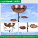 Metal Bird Bath for Outdoor - Garden Bird Bath with Removable Bowl Heavy-Duty Base, Winter Birdbath Feeder Rust-Proof Birdbaths for Garden Yard Lawn Decor, Easy to Install(Bronze)