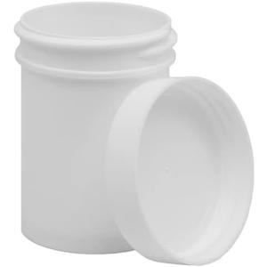 EZY DOSE Ointment Jar and Container, Screw on Cap, Leak-Proof Container for Creams and Balms, Durable Design, Ideal for DIY Skincare and Herbal Remedies, 2 oz Capacity, White (Pack of 12)