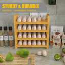 Bamboo Egg Holder Countertop - Stackable Design for Fresh Eggs, Farmhouse Egg Tray Storage Display Rack, Kitchen Counter Top Organizer Wooden Egg Stand, Fits Quail, Duck, Turkey, Chicken Eggs (Luxury)