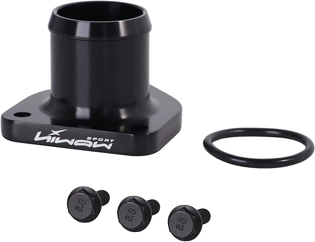 Billet Aluminum Thermostat Housing for 1999.5-2003 Ford Powerstroke 7.3L Thermostat Housing with Leak Proof Seal Black