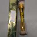 DUcare Dual End Foundation Contour Bronzer Brush, Gold Glitter Handle Double Ended Professional Face Makeup Tool for Liquid Cream Powder (D04)