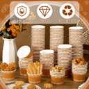 200 Pcs 8 oz Mexican Paper Bowls Cups Cielito Lindo Party Decoration De Barro Fiesta Bowls Fiesta Flower Terracotta Paper Snack Cups for Taco Party Birthday Dessert(White Flower)