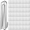 105 Pcs Stainless Steel Curtain Pleat Hooks, 4 Prongs Pinch Pleat Clips for Drapery Traverse Pleater Tape, Window Door Bathroom Curtain, Silver