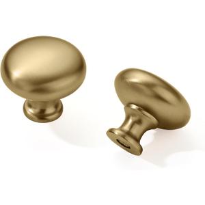 10 Pack khtumeware 1-1/4" Champagne Bronze Zinc Alloy Cabinet Knobs - Single Hole Center Kitchen Cabinet Pull Hardware for Bedroom.