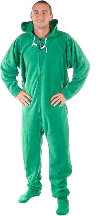 Forever Lazy Footed Adult Onesies, One-Piece Pajama Jumpsuits for Men and Women, Unisex. with Detachable Feet. SIZE M