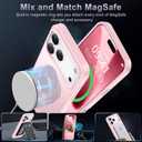 Newfuture Magnetic for iPhone 17 Pro Max Case [Compatible with Magsafe] [Military Grade Drop Protection] Translucent Matte Anti-Scratch Shockproof Protective Phone Cover 6.9 Inch, Pink Sand