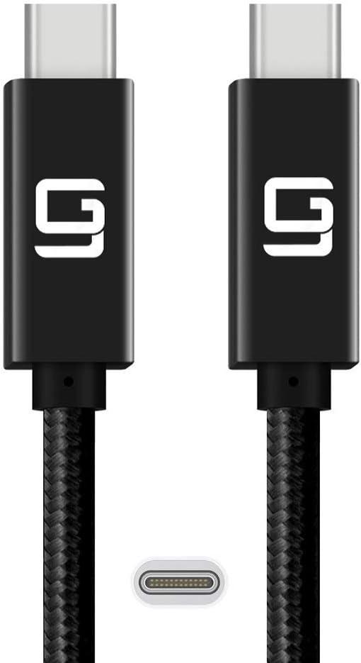 USB-C to USB-C Cable (40Gbps) SuperSpeed [Certified] USB4 to USB Type-C, 100W Power (USB 3.1 & 3.2 Compatible) Nylon Braided, Dual 4k or Single 5k @60hz Display (1.6ft/40Gbps)