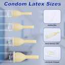 External Condom Catheter for Men Kit, 24 Soft Latex, 6 Catheter Stabilization Devices, 2 x 1000mL Urinary Leg Bags, 2 x 2000mL Overnight Catheter Bag, 2 Roll Tapes Set for Incontinence Men Use (35mm)