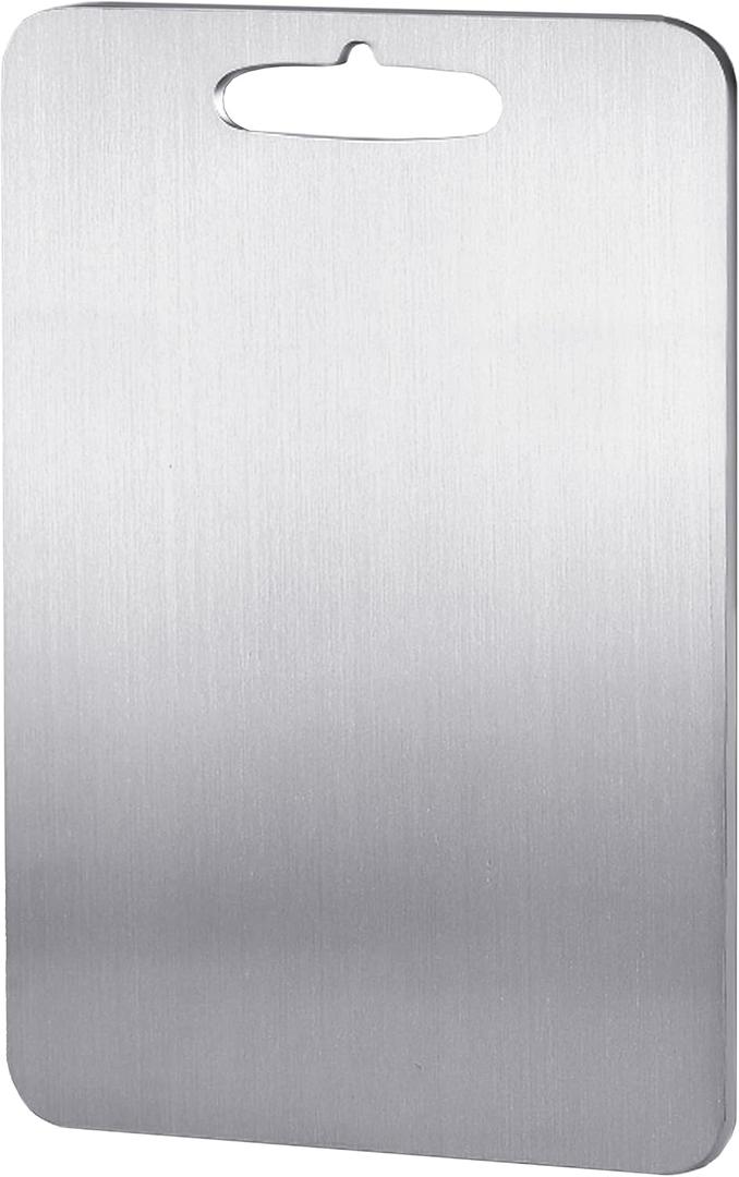 Stainless Steel Cutting Board for Kitchen Heavy Duty Chopping Board(Medium, 11.4"L x 7.9" W)