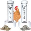 Chicken Oyster Shell Feeder and Grit Feeder Combo