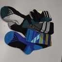 ANTSANG Kids Merino Wool Ski Socks 3 Pairs Boys Girls Thermal Warm Thick Winter Cushioning Socks for Snowboarding Skiing (8-12 Years, Blue/Green/Black)