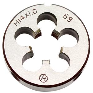 14mm X 1 Metric Right Hand Round Die, Machine Thread Die M14 X 1.0mm Pitch