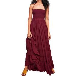 R.Vivimos Womens Summer Boho Sexy Backless Long Dresses (Small)