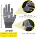4 Pair High Dexterity Nylon 13 Gauge Knit Glove with PVC Dots-Lightweight Open Finger Glove Design Breathable Fingerless Gloves for Fishing/Cycling/