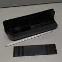 Upgraded Front Center Console Organizer Fit Super Duty Accessories- Jump Seat Headrest Replacement with Cup Holder Tray (Black)