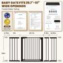 Mumeasy 29.7-57" Extra Wide Baby Gate,Dog Gate Indoor for Doorways & Stairs