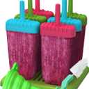 Popsicles Molds, Ozera Set of 6 Reusable Ice Pop Molds Cream Molds Easy Release Popcical Molds Popsicle Maker Molds for Homemade Popsicles With Funnel & Cleaning Brush